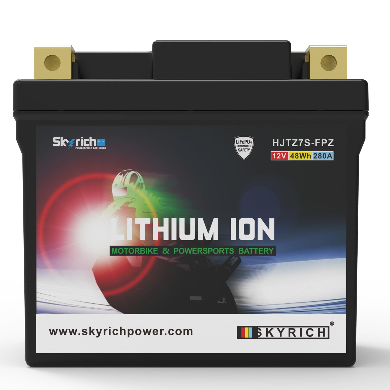 Amazon.com: Skyrich HJTZ7S-FPZ Lithium Motorcycle LiFePO4 Battery